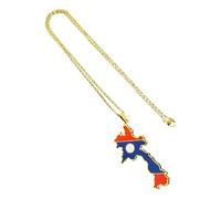 Limtula Lightweight and Comfortable Stainless Steel Necklace Elegant Gift with Artistic Drip Oil Detailing Southeast Asia Inspired Jewelry