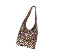 Limtula Lightweight and Practical PU Shoulder Bag with Studs Detailing Fashion Bucket Bags Underarm Handbag for Daily Use Practical Fashion Purse