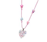 Limtula Lightweight Pendant Cord Necklace with Playful Heart Center, Adjustable Weave Jewelry for Daily Pairing Date Small Surprise Giving Heart Pendant Necklace Cord Neckchain Braided Knot