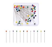 Limtula Long Straight Sewing Pins Colored Head Quilting Pins For Dressmaker Sewing Jewelry Wedding Decoration