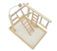 Limtula Lovebird Parrots Cage Perch Stand Bridge Swing Climbing Wooden Training Ladder Toy For Bird Funfair