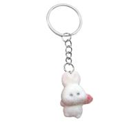 Limtula Lovely Keyring Pendant Flocking Animal Shaped Couple Rings Accessory Versatile Chain Jewelry For Keys Keychain