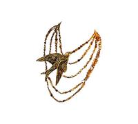 Limtula Luxury Fashion Statement Bird Pendant Necklace Featuring Intricate Beadwork and Metallic Finish for Women Lady Light Luxury Beaded Necklace