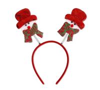 Limtula MerryChristmas Headband Red Bowknot Snowman Hairband Stage Performances Props Holiday Hair Accessories Party Supplies