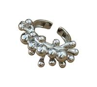 Limtula Metal Bead Rings Adjustable Size Rings Elegant Statement Finger Accessories Minimalist Jewelry Accessory Adjustable Hoop