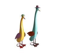 Limtula Metal Bird Yard Ornament Painted Iron Garden Accent, A