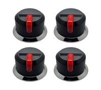 Limtula Metal Cooktop Knob Replacement 58mm Round Grip Tab Set, 4 Pack for Stove and BBQ Maintenance Task Care Projects Textured Grip Tab Repair