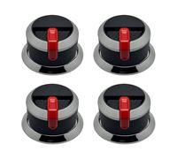 Limtula Metal Cooktop Knob Replacement 58mm Round Grip Tab Set, 4 Pack for Stove and BBQ Maintenance Task Care Projects Textured Grip Tab Repair