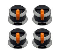 Limtula Metal Cooktop Knob Replacement 58mm Round Grip Tab Set, 4 Pack for Stove and BBQ Maintenance Task Care Projects Textured Grip Tab Repair