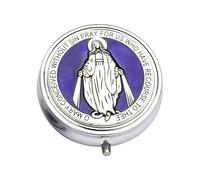 Limtula Metal Jewelry Box with Builts in Makeup Glass for Home Decorations and Religious Objects Storage Metal Jewelry Box with Glass