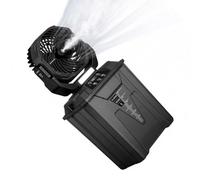 Limtula Misting Outdoor Fan with Carry Handle, Remote Control, LED Camp Light, Bucket Base, Adjustable Speeds for Patio Use Portable Misting Camping Fan Remote Led Light Oscillating