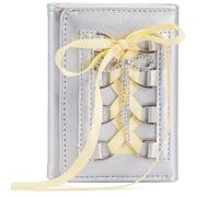 Limtula Modern Ballet Strap Ladies Wallet Card Holder Practical PU Leather Lightweight Coin Purse Daily Use Accessory Ballet Strap Wallet for Women
