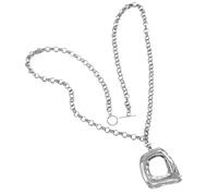 Limtula Modernist Asymmetric Layering Metal Necklace Bold Accent Piece Trendy Gift Exaggerated Statement Neck Jewelry Oversized Chain Necklace