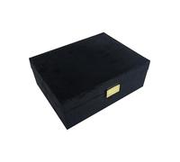 Limtula Multi Compartment Jewelry Keeper Comvenient Organiser with Glasses Plush Storage Holder for Accessories Comfortable Plush Lined Casket