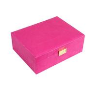 Limtula Multi Compartment Jewelry Keeper Comvenient Organiser with Glasses Plush Storage Holder for Accessories Comfortable Plush Lined Casket