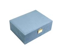 Limtula Multi Compartment Jewelry Keeper Comvenient Organiser with Glasses Plush Storage Holder for Accessories Comfortable Plush Lined Casket