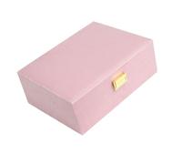 Limtula Multi Compartment Jewelry Keeper Comvenient Organiser with Glasses Plush Storage Holder for Accessories Comfortable Plush Lined Casket