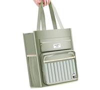 Limtula Multifunctional Canvas Book Bag Handheld School 8 Compartments File Document Storage for Student Teacher Officer Multipocket Organizers