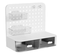 Limtula Multifunctional Desk Organizers With Pegboard And Drawer Space Saving For Home And Office Desk Storage And Organization Pegboard Organizers
