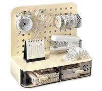 Limtula Multifunctional Desk Organizers With Pegboard And Drawer Space Saving For Home And Office Desk Storage And Organization Pegboard Organizers