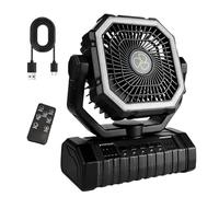 Limtula Multifunctional Outdoor Fan Light Combo USB Powered Hanging Camping Gear for Fishing Adventure and Household Crisis Fan Light for Power Outage