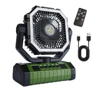 Limtula Multifunctional Outdoor Fan Light Combo USB Powered Hanging Camping Gear for Fishing Adventure and Household Crisis Fan Light for Power Outage
