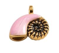 Limtula Multipurpose Stainless Steel Craft Pendant Conch Shape Jewelry Component Jewelry Making Accessory for Necklace Double Side Pendant