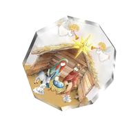Limtula Nativity Scene Ornament Nativity Scene Desktop Decorations Acrylic the Birth of Jesuses Decors Christians Religious Gift Christmas Ornament