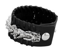 Limtula Norseman Charm Leather Wristband Bangle Mythology Detail Adjustable Size for Daily Wear and Gifts Historical Hand Chain
