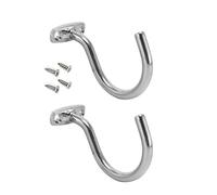 Limtula Of 2 Strong Zincs Alloy Wall Mounted Hooks 15kg Capacity for Pool Cue Bridge Stick and Triangle Ball Rack Storage Hooks for Pool Cues Bridge Sticks