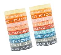 Limtula Of 20 Silicones Motivational Wristbands with Inspirational Sayings Multi Color Assortment for Gifting and Party Student Motivation Wristbands