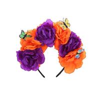 Limtula Of the Dead Headband with Butterflies Decor 4in, Purple, A