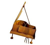 Limtula Old Fashioned Wrought Iron Piano Flower Pots Traditional Plant Container Succulents Planter Pots for Shelf Decoration Piano Shape Plant Container