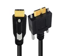 Limtula Panel Mount Type-C to 5-Pin USB B Interface Cable, Screw Fastened Connectors, 1 M Data Wire for Embedded Enclosures