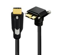 Limtula Panel Mount Type-C to 5-Pin USB B Interface Cable, Screw Fastened Connectors, 1 M Data Wire for Embedded Enclosures