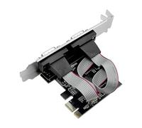 Limtula PCIE Adapter Card with 2 RS232 Communication Printer Parallel Port Fast Speed Data Transfer for Desktop PCIe Series Similar Port Card