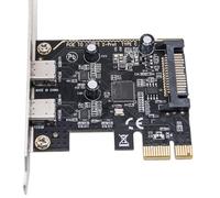 Limtula PCIE to Double Type C Expansion Card, ASM1042 Chip for Desktop | ASM1042 Chip Controller, PCIE to 2 Port Type C, USB 3.2 GEN1 5Gbps, USB Front Panel Adapter for Desktop