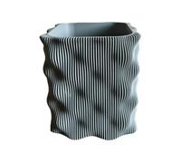 Limtula Pencil Holder for Desk, Striped Organizer Cup with Open Top Access, Compact Desk Storage for Home and Study Tables Study Table Writing Utensil Cup Tabletop Stationery Storage Tidy Supply