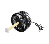 Limtula Pet Cage Fan for Birds, Single-Speed Cooling, Rod Mount Installation, Perch-Aimed Direction, Space-Saving 13 Cm Body Bird Cage Fan Bird Enclosure Ventilation Pet Cooling
