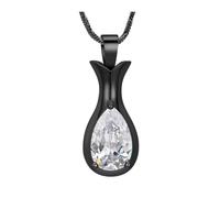 Limtula Pet Memorial Urn Pendant for Dog Remembrance, Black