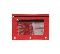 Limtula Portable 3-Ring Binder Pencil Case Double Zippers File Bag School Supplies for Pens Markers Scissors Storage