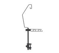 Limtula Portable Campsite Light Holder with Clamp Mount, Black Metal for Picnic Table Lighting During Outdoor Travel Camp Hanger Camp Table Light Stand Desk Clamp Lamp Holder Portable