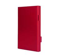 Limtula Portable Card Holder Aluminum Alloy Hard Shell for Daily, Red | Multifunctional Card Organizers for Various Accessories, Soft Padding, Elegant Design and Easy Carrying