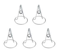 Limtula Portable Coil Holder for Outdoor Camping Trips | Metal Clip Rack Set of 5 with Circular Base, Picnic Hiking Patio Placement Aid, Garden Storage