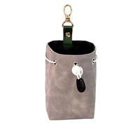Limtula Portable Dog Reward Pouch with Fast Open-Top, Light Grey | Flexible Fabric Body, Drawstring Closure, Clip-on Attachment, Reinforced Stitching for Dog Walks Training