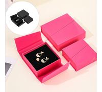Limtula Portable Jewelry Storage Box with Double Flipped, Black L | Double Flipped Lid with Closure for Travel and Daily Storage, Jewelry Accessory Storage Solution for Small