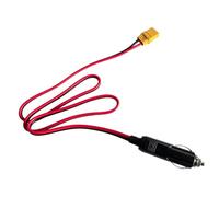 Limtula Portable Power XT90 Cable with Vehicle Socket Plug, 1.5m | 12-24 15A Protected Adapter with Red LED for Car Battery Connection Use, Portable Power Equipment