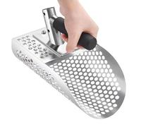 Limtula Practical Sand Scoops Metal Detector Accessories Stainless Steel Sand Sifter Shovel For Beachcombing Treasure Hunting