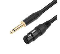 Limtula Precise 6.35mm 1/4 to 3Pins Female Connectors Cable for Studio and Live Amplifier Connection Cable