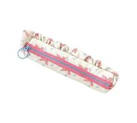 Limtula Print Pen Pouch with Zipper Closure Stationery Organizer, B | Round Zipper Pull and Soft-Sided Printed, for Pencil Marker Ruler and Eraser and School Supplies
